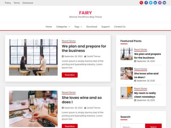 fairy personal blog free wordpress