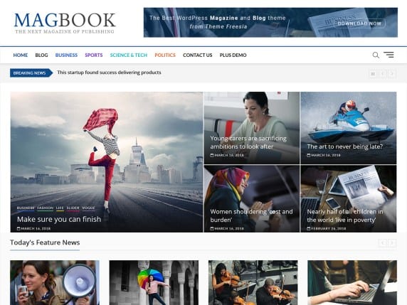 magbook free blog theme