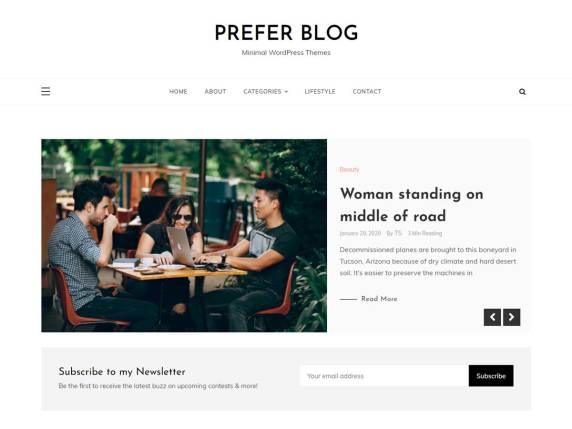 prefered blog theme free