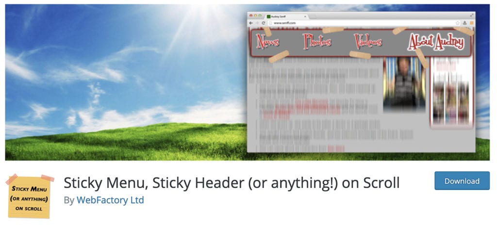 Sticky Menu, Sticky Header (ou quoi que ce soit!) On Scroll